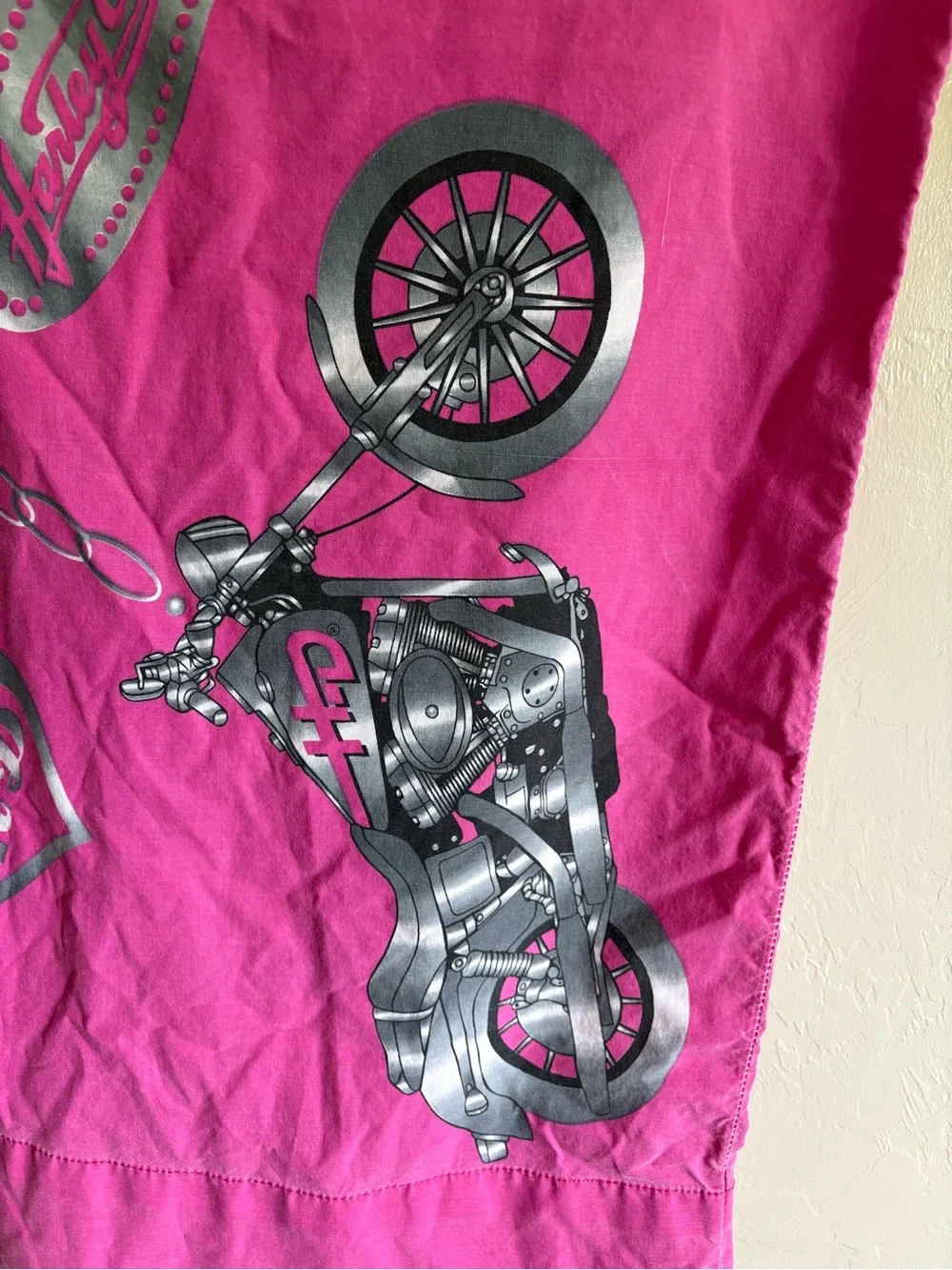 Harley Davidson Motorcycles Pink Silver Grey Standard 100% Cotton Pillow Case